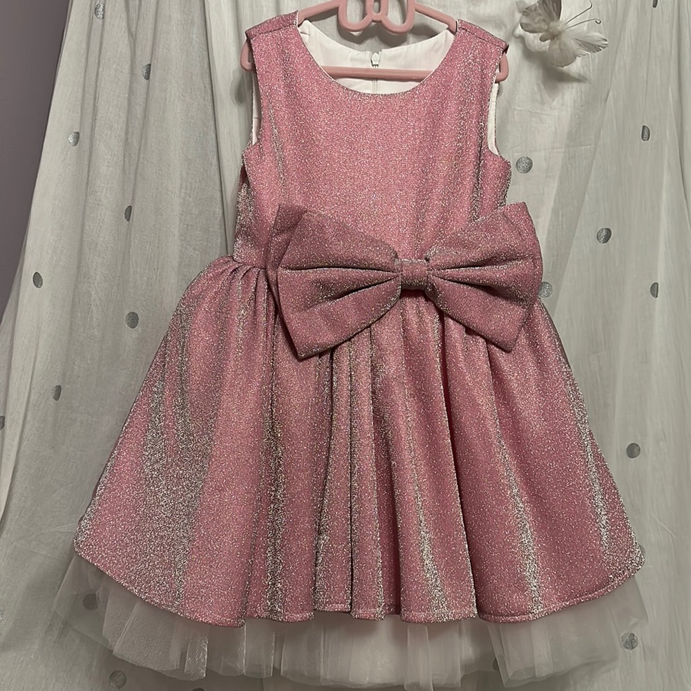 Holiday Pink Fluffy Cake Dress